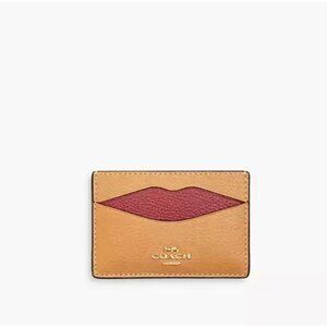 New Coach CW926 Lip Card Case Latte Multi